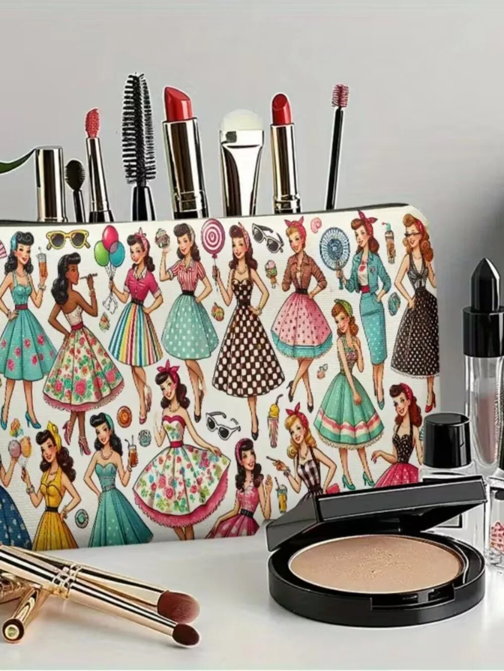 Retro Style Cosmetic Bag
